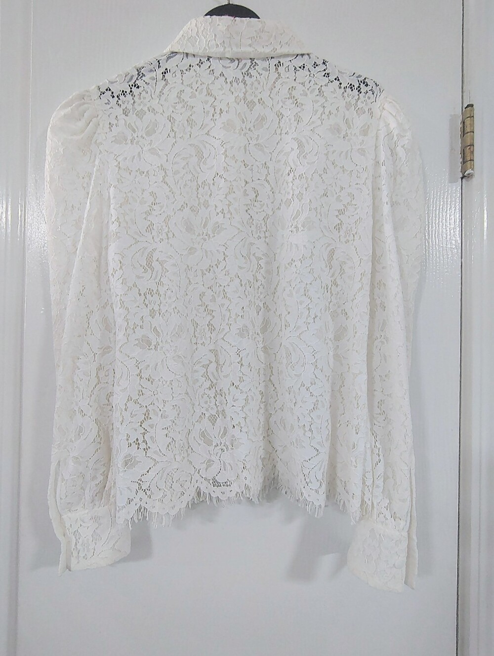 L'AGENCE $375 Jenica Floral Lace Blouse Ivory Women's Small Petite Coquettegirl - Picture 12 of 12